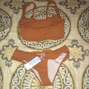 Cupshe Sweet Caramel Bikini with Ruffles